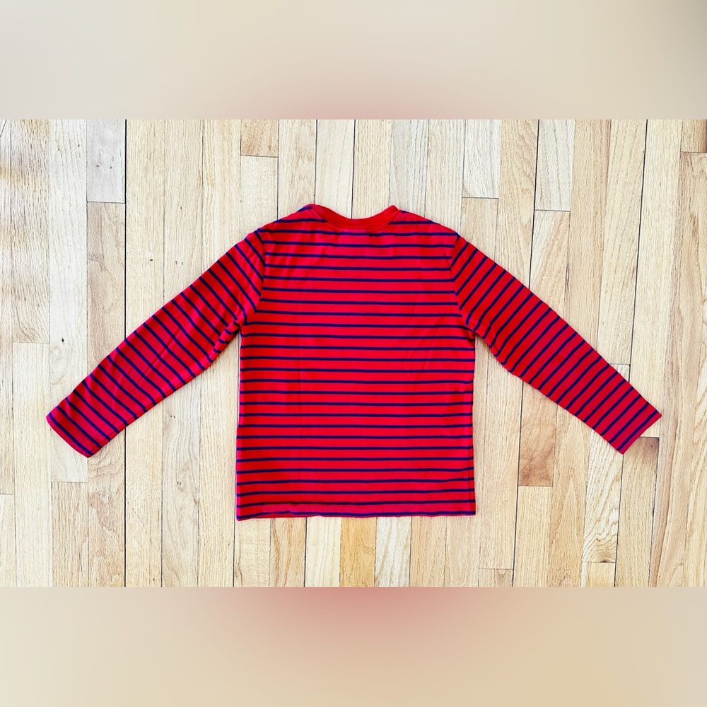 J Crew Crewcuts & Hanna Andersson Striped Long Sleeved T-Shirts Red Black White - Picture 7 of 11